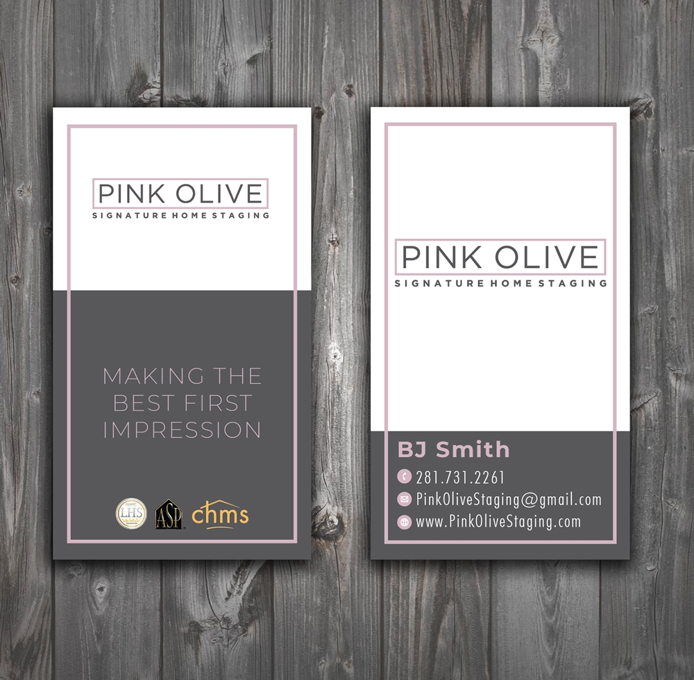 Pink Olive Signature Home Staging logo design by rootreeper