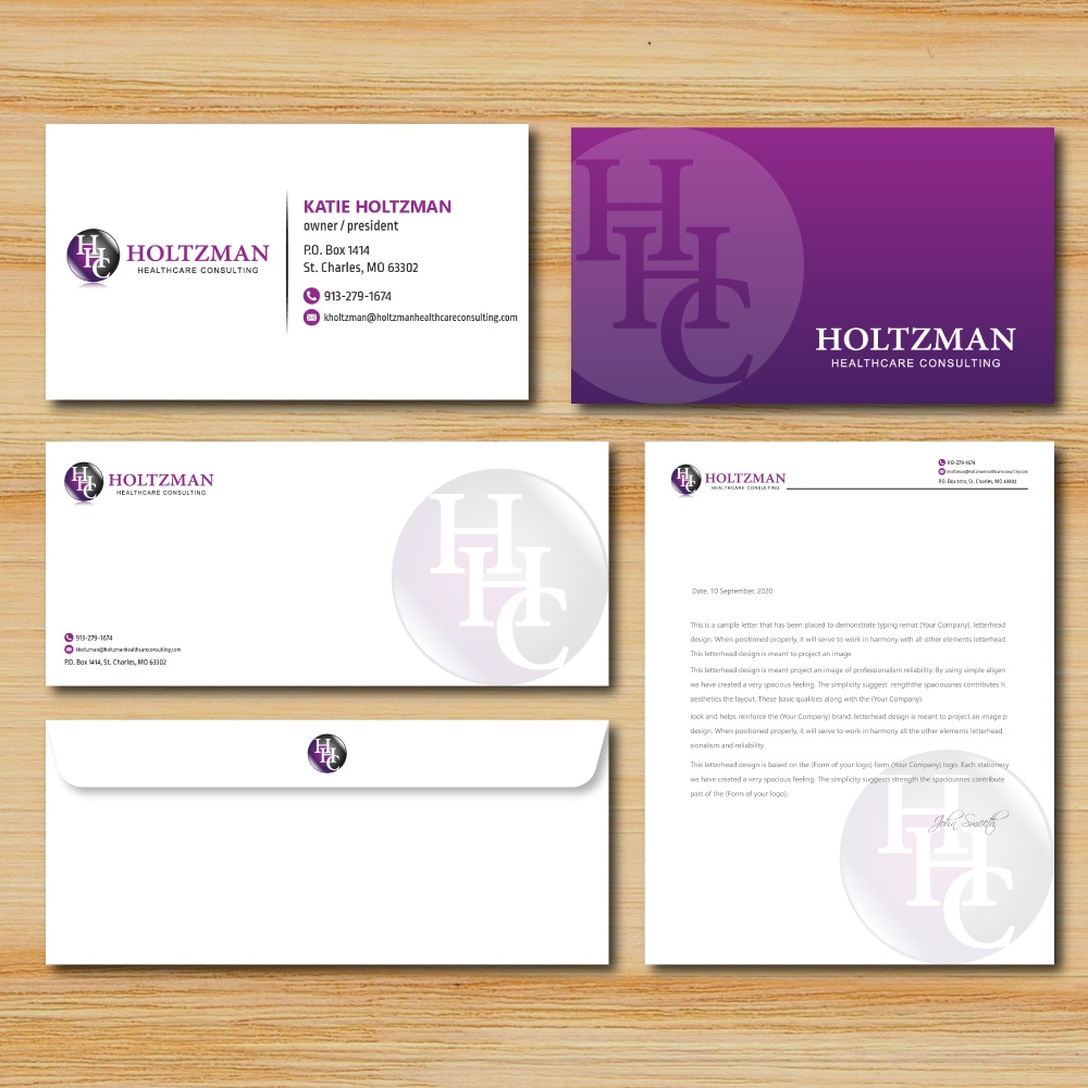 Holtzman Healthcare Consulting logo design by Boomstudioz