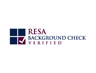 RESA Background Check Verified  logo design by denfransko