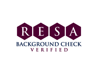 RESA Background Check Verified  logo design by denfransko