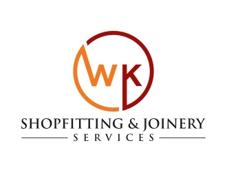 wk shopfitting & joinery services  logo design by berkahnenen