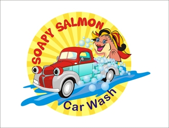 Soapy Salmon Car Wash logo design by indrabee