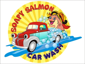 Soapy Salmon Car Wash logo design by indrabee