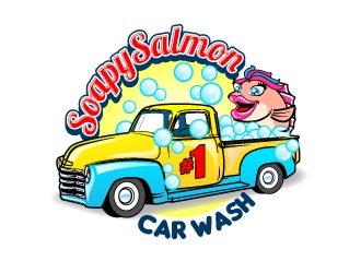 Soapy Salmon Car Wash logo design by jaize