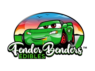 Fender Benders EDIBLES logo design by DreamLogoDesign