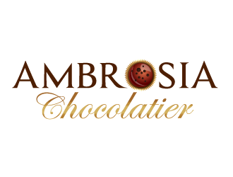Ambrosia Chocolatier logo design by axel182