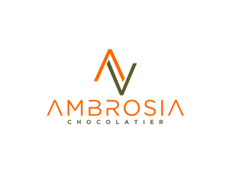 Ambrosia Chocolatier logo design by bricton