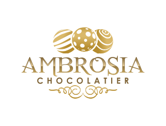 Ambrosia Chocolatier logo design by YONK