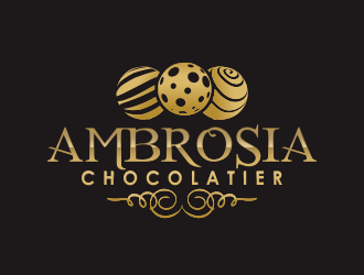 Ambrosia Chocolatier logo design by YONK