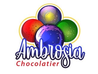 Ambrosia Chocolatier logo design by LogoInvent
