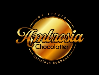 Ambrosia Chocolatier logo design by ZQDesigns