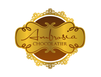 Ambrosia Chocolatier logo design by serprimero