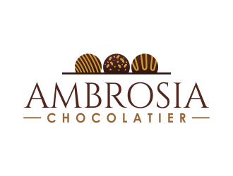 Ambrosia Chocolatier logo design by done