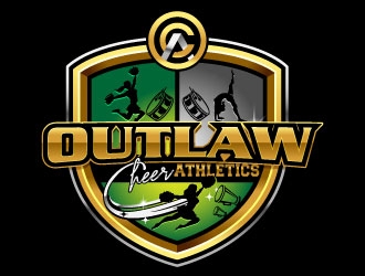 Outlaw Cheer Athletics logo design by Suvendu