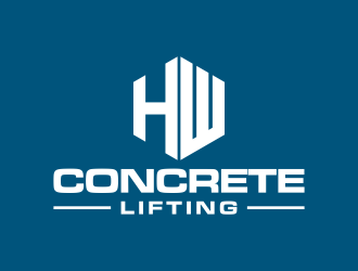 H&W Concrete Lifting logo design by dewipadi