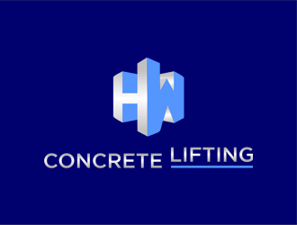 H&W Concrete Lifting logo design by Kraken