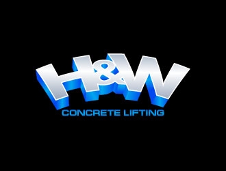 H&W Concrete Lifting logo design by uttam