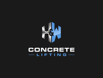 H&W Concrete Lifting logo design by Asani Chie