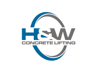 H&W Concrete Lifting logo design by rief