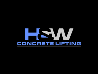 H&W Concrete Lifting logo design by johana