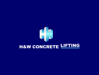 H&W Concrete Lifting logo design by Kraken