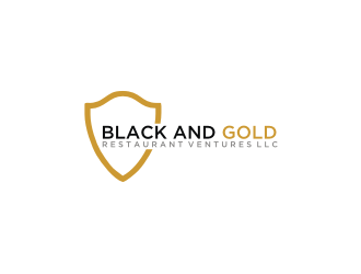 Black and gold restaurant ventures LLC logo design by Diancox