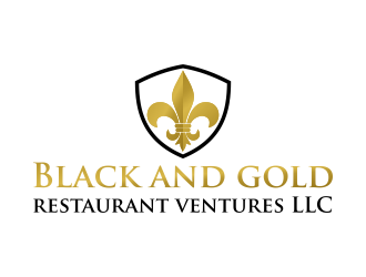 Black and gold restaurant ventures LLC logo design by Purwoko21