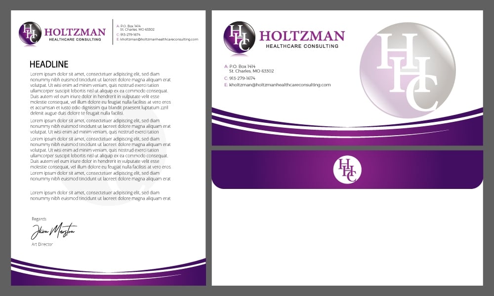 Holtzman Healthcare Consulting logo design by Gelotine