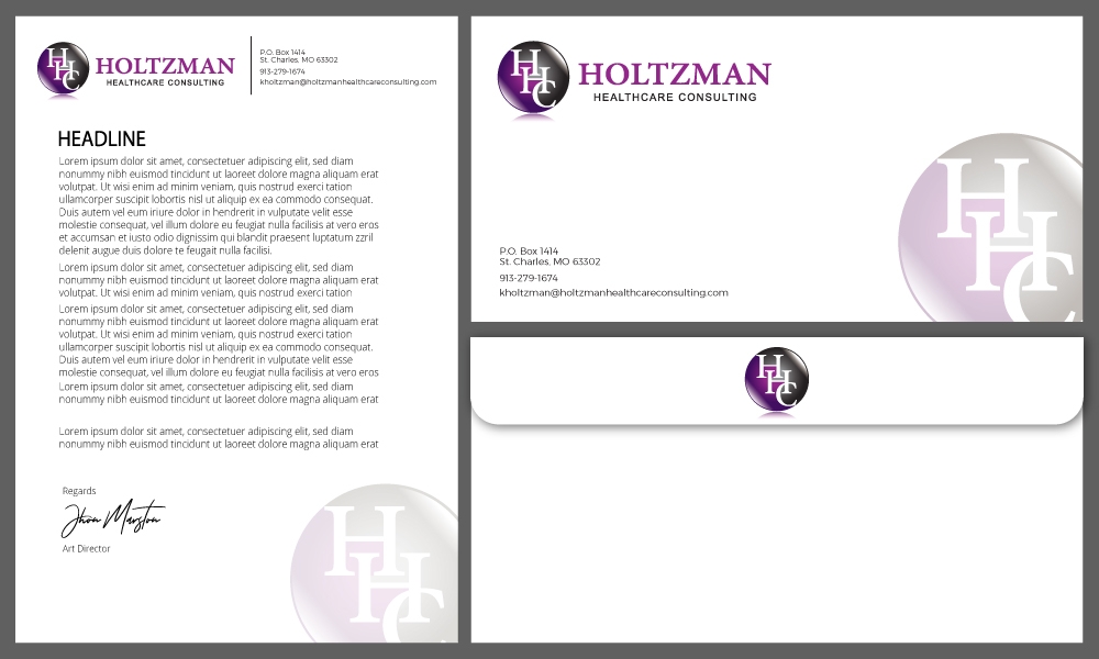 Holtzman Healthcare Consulting logo design by Gelotine
