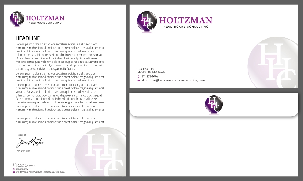 Holtzman Healthcare Consulting logo design by Gelotine