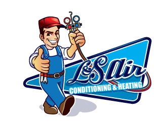L & S Air Conditioning & Heating logo design by gogo