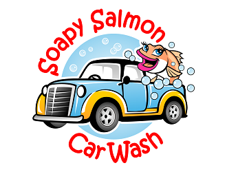 Soapy Salmon Car Wash logo design by haze