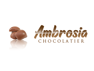 Ambrosia Chocolatier logo design by pixeldesign