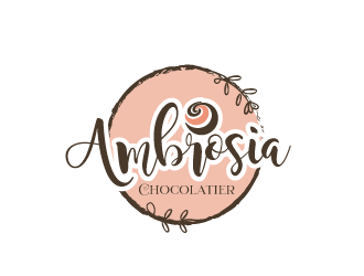 Ambrosia Chocolatier logo design by tec343