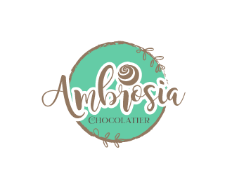 Ambrosia Chocolatier logo design by tec343