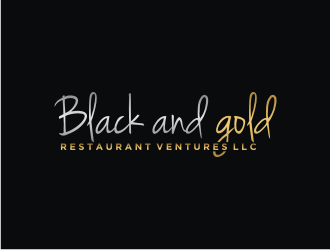 Black and gold restaurant ventures LLC logo design by bricton