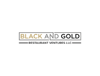 Black and gold restaurant ventures LLC logo design by Kraken