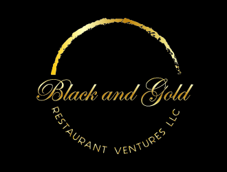 Black and gold restaurant ventures LLC logo design by czars