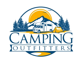 Camping Outfitters logo design by DreamLogoDesign