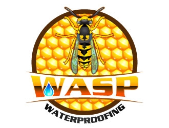 WASP WATERPROOFING logo design by uttam