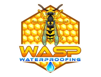 WASP WATERPROOFING logo design by uttam