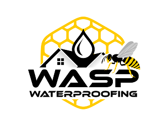 WASP WATERPROOFING logo design by haze