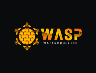 WASP WATERPROOFING logo design by bricton