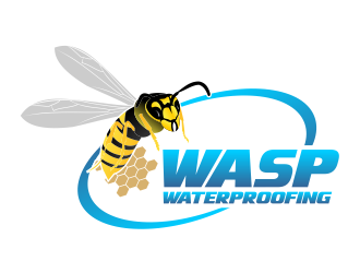 WASP WATERPROOFING logo design by beejo
