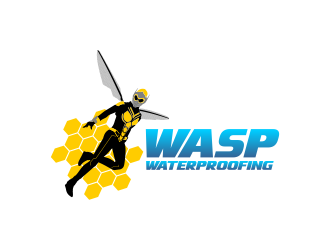 WASP WATERPROOFING logo design by beejo