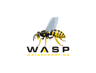 WASP WATERPROOFING logo design by Barkah