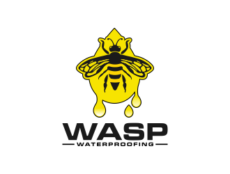 WASP WATERPROOFING logo design by BlessedArt