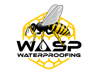 WASP WATERPROOFING logo design by haze