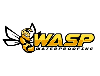WASP WATERPROOFING logo design by ElonStark