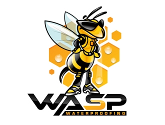 WASP WATERPROOFING logo design by DreamLogoDesign